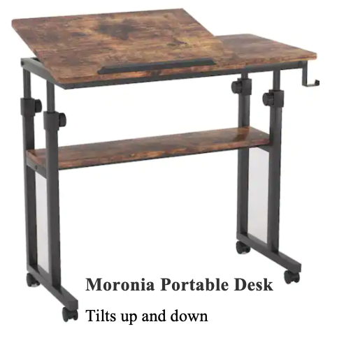 Moronia Portable Desk. Tilts up and down.