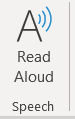 screenshot of Read Aloud button